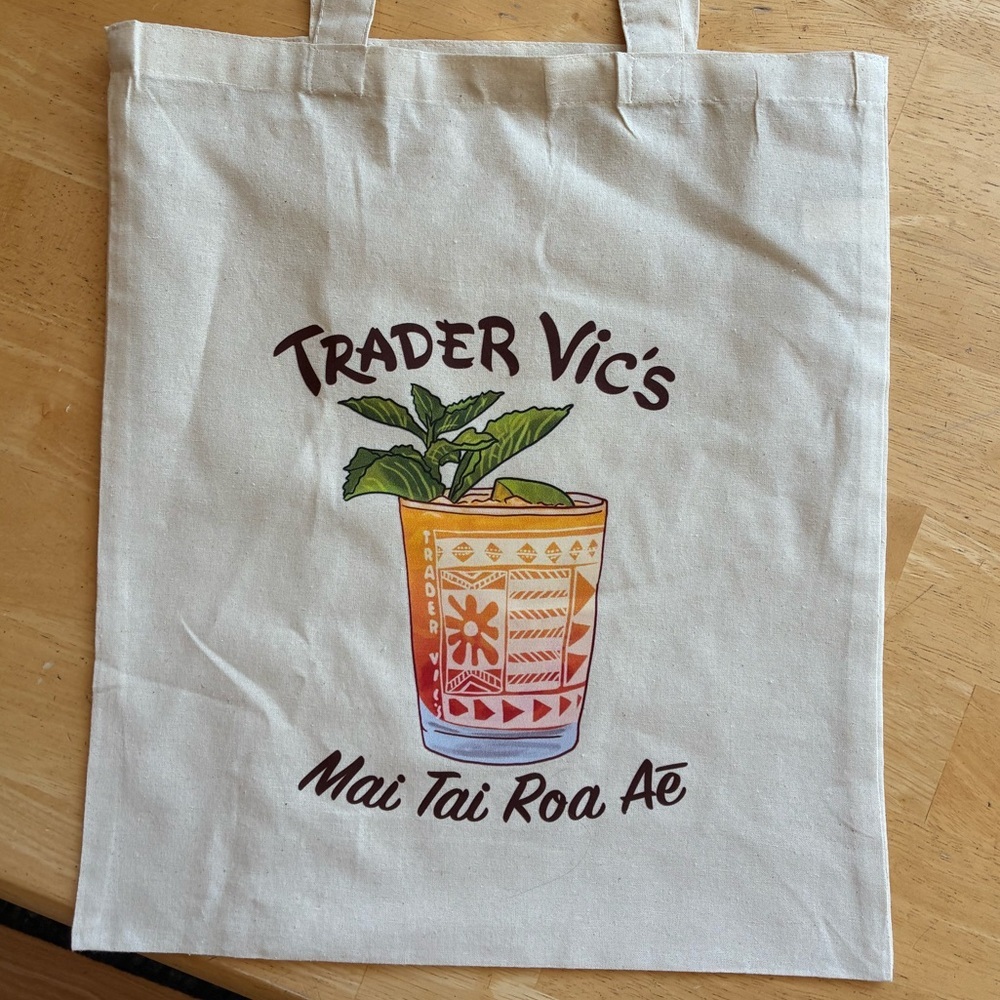 Trader Vic's Flour Sack Tote Bag Mai Tai Day 2025